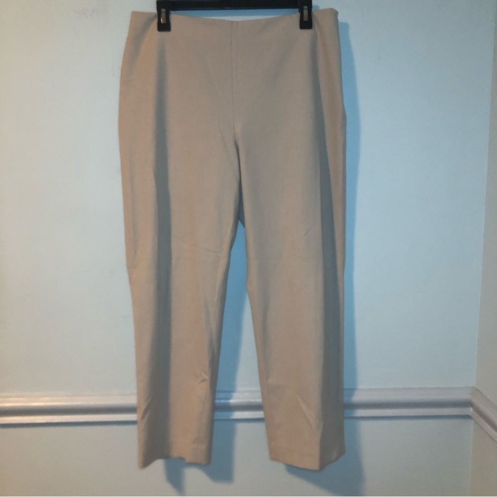 Talbots Light Gray Classic Side Zip Slim Dress Pants Size 12 Petite